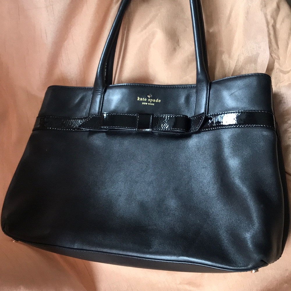 Kate Spade black leather shoulder bag